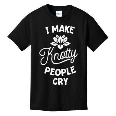 I Make Knotty People Cry Funny Massage Therapist Therapy Kids T-Shirt