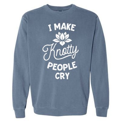 I Make Knotty People Cry Funny Massage Therapist Therapy Garment-Dyed Sweatshirt