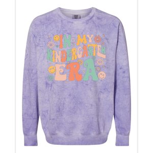 In My Kindergarten Era Retro Back To School Teacher Student Colorblast Crewneck Sweatshirt