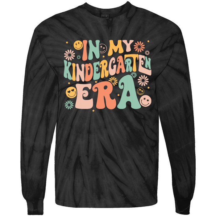 In My Kindergarten Era Retro Back To School Teacher Student Tie-Dye Long Sleeve Shirt