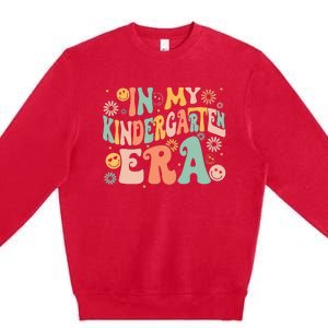 In My Kindergarten Era Retro Back To School Teacher Student Premium Crewneck Sweatshirt