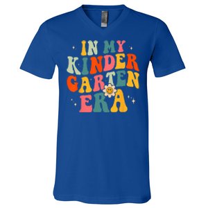 In My Kindergarten Teacher Era Kinder Groovy Retro V-Neck T-Shirt