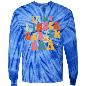 In My Kindergarten Teacher Era Kinder Groovy Retro Tie-Dye Long Sleeve Shirt