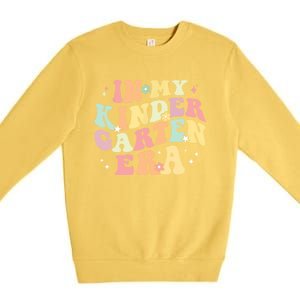 In My Kindergarten Era Retro Back To School Teacher Student Premium Crewneck Sweatshirt