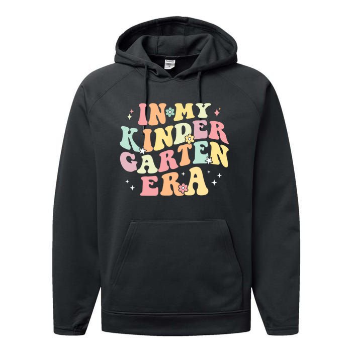 In My Kindergarten Era Retro Back To School Teacher Student Performance Fleece Hoodie