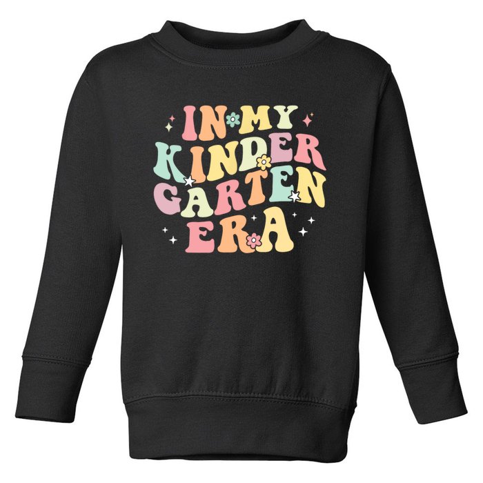 In My Kindergarten Era Retro Back To School Teacher Student Toddler Sweatshirt