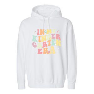 In My Kindergarten Era Retro Back To School Teacher Student Garment-Dyed Fleece Hoodie