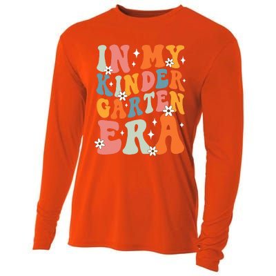 In My Kindergarten Era Groovy Back To School Kinder Teacher Cooling Performance Long Sleeve Crew