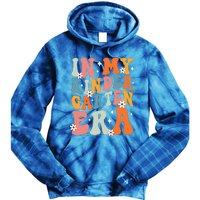 In My Kindergarten Era Groovy Back To School Kinder Teacher Tie Dye Hoodie