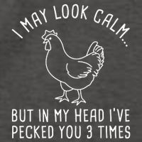 I May Look Calm Chicken Vector Backpack