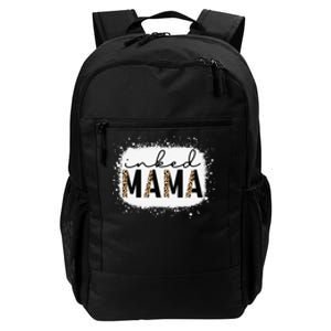 Inked Mama Leopard Tattoo Mom Funny Mother's Day Bleached Daily Commute Backpack