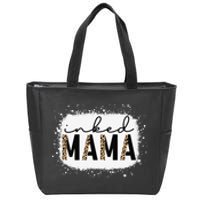 Inked Mama Leopard Tattoo Mom Funny Mother's Day Bleached Zip Tote Bag