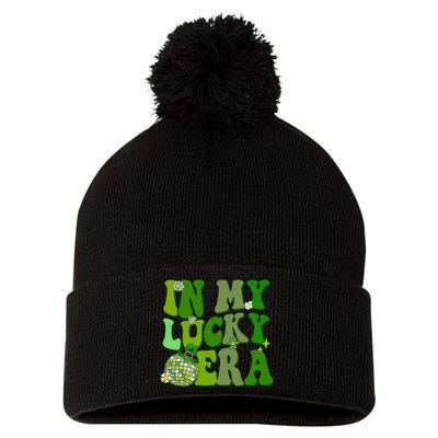 In My Lucky Era St Patrick Paddy Day Retro Disco Funny Pom Pom 12in Knit Beanie