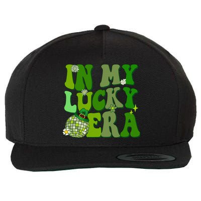 In My Lucky Era St Patrick Paddy Day Retro Disco Funny Wool Snapback Cap