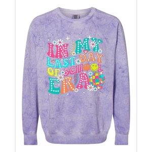 In My Last Day Of School Era Teacher Hello Summer Colorblast Crewneck Sweatshirt