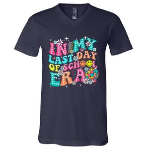 In My Last Day Of School Era Teacher Hello Summer V-Neck T-Shirt