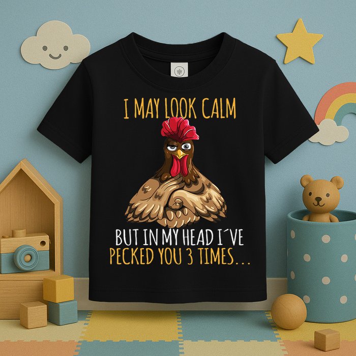 I May Look Calm But In My Head Ive Pecked You 3 Times Toddler T-Shirt