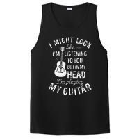 I Might Look Like IM Listening To You Funny Guitar Music PosiCharge Competitor Tank