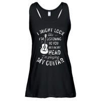 I Might Look Like I'm Listening To You Guitar Music Ladies Essential Flowy Tank