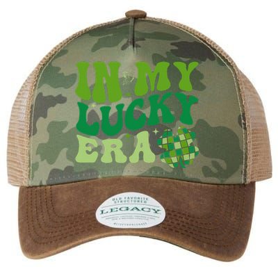 In My Lucky Era St Patricks Day Retro Groovy Disco Shamrock Legacy Tie Dye Trucker Hat