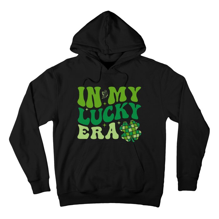 In My Lucky Era St Patricks Day Retro Groovy Disco Shamrock Hoodie