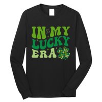 In My Lucky Era St Patricks Day Retro Groovy Disco Shamrock Long Sleeve Shirt