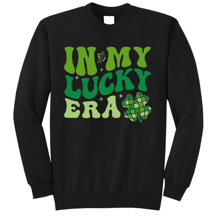 In My Lucky Era St Patricks Day Retro Groovy Disco Shamrock Sweatshirt