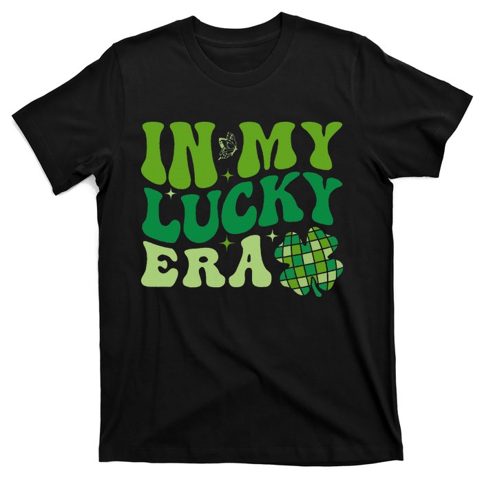 In My Lucky Era St Patricks Day Retro Groovy Disco Shamrock T-Shirt