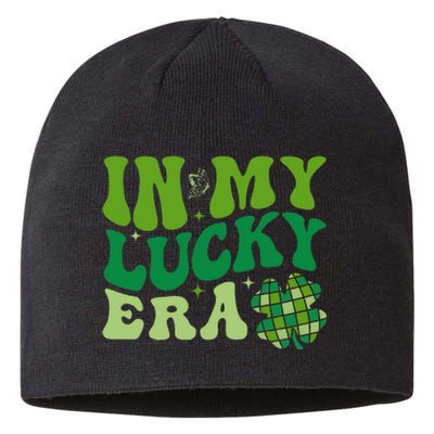 In My Lucky Era St Patricks Day Retro Groovy Disco Shamrock Sustainable Beanie