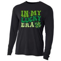 In My Lucky Era St Patricks Day Retro Groovy Disco Shamrock Cooling Performance Long Sleeve Crew