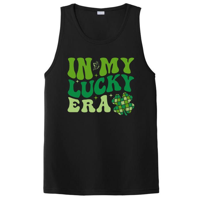 In My Lucky Era St Patricks Day Retro Groovy Disco Shamrock PosiCharge Competitor Tank