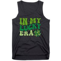 In My Lucky Era St Patricks Day Retro Groovy Disco Shamrock Tank Top