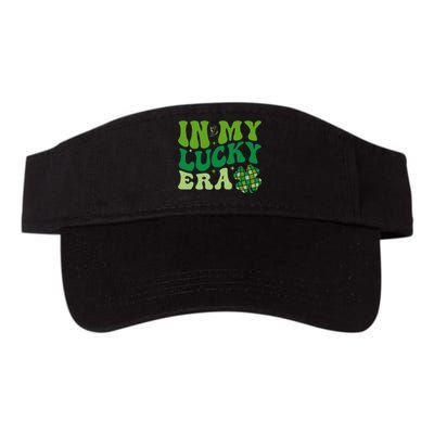 In My Lucky Era St Patricks Day Retro Groovy Disco Shamrock Valucap Bio-Washed Visor