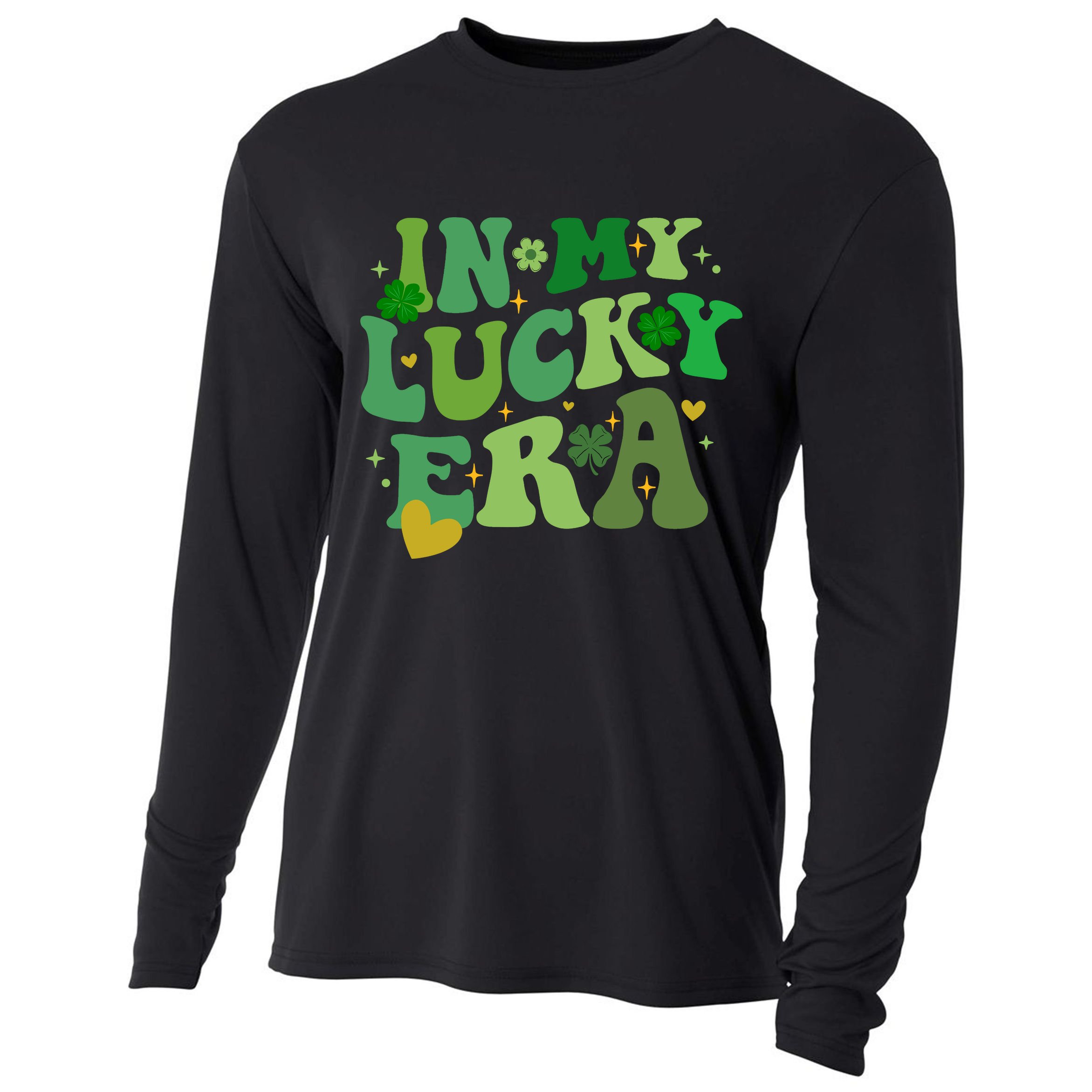 In My Lucky Era St Patricks Day Shamrock Cooling Performance Long Sleeve Crew