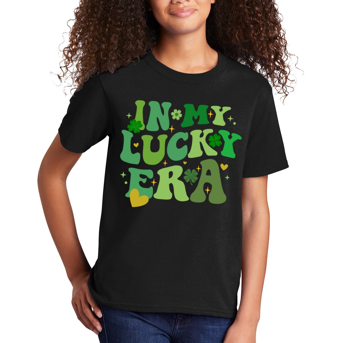 In My Lucky Era St Patricks Day Shamrock Kids T-Shirt