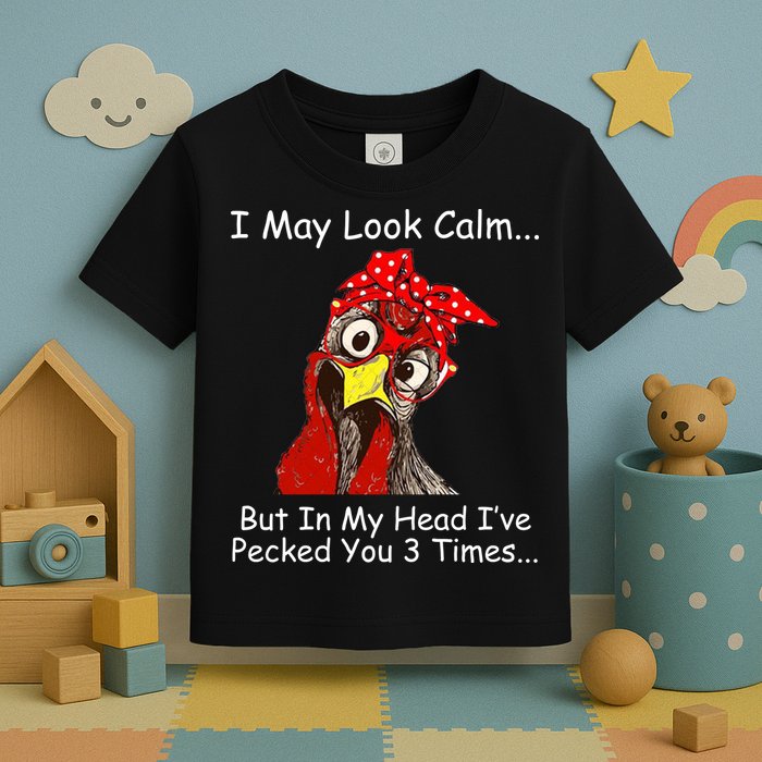 I May Look Calm But In My Head I've Pecked You 3 Times Toddler T-Shirt