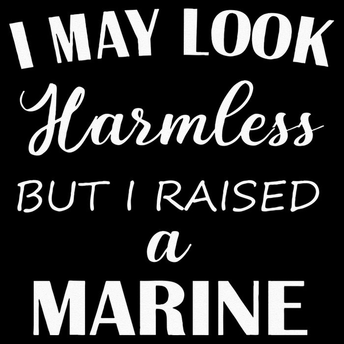 I May Look Harmless But I Raised A Marine 16 in Basic Backpack