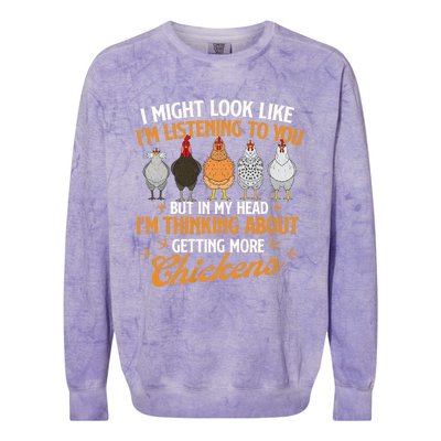 I Might Look Like IM Listening To You Chicken Farm Colorblast Crewneck Sweatshirt