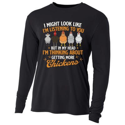 I Might Look Like IM Listening To You Chicken Farm Cooling Performance Long Sleeve Crew