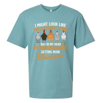 I Might Look Like IM Listening To You Chicken Farm Sueded Cloud Jersey T-Shirt