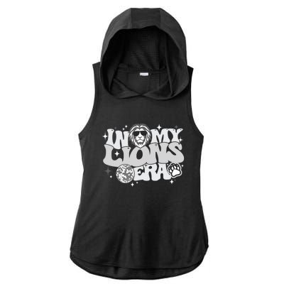 In My Lions Era Back To School Mascot Spirit Game Team Squad Ladies PosiCharge Tri-Blend Wicking Draft Hoodie Tank