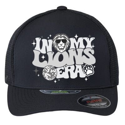 In My Lions Era Back To School Mascot Spirit Game Team Squad Flexfit Unipanel Trucker Cap