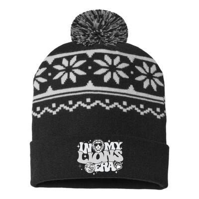 In My Lions Era Back To School Mascot Spirit Game Team Squad USA-Made Snowflake Beanie