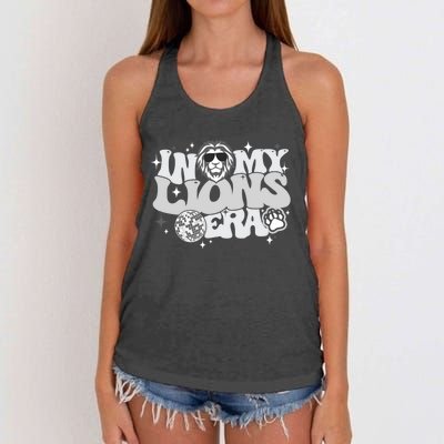 In My Lions Era Back To School Mascot Spirit Game Team Squad Women's Knotted Racerback Tank