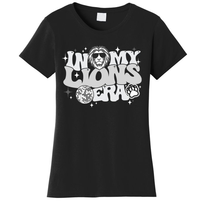 In My Lions Era Back To School Mascot Spirit Game Team Squad Women's T-Shirt