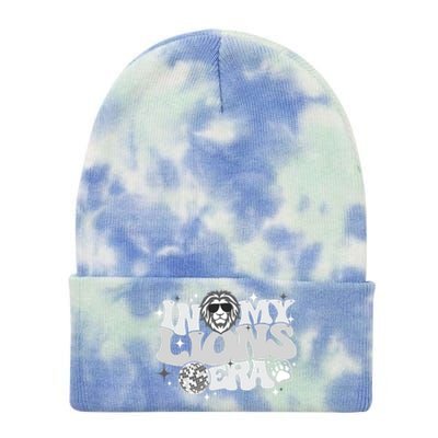 In My Lions Era Back To School Mascot Spirit Game Team Squad Tie Dye 12in Knit Beanie