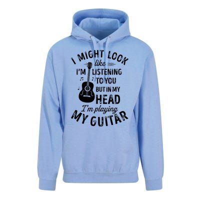 I Might Look Like Im Listening To You Funny Guitar Music Unisex Surf Hoodie