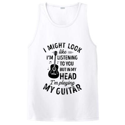 I Might Look Like Im Listening To You Funny Guitar Music PosiCharge Competitor Tank