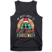 Im More Likely To Play Video Games On Christmas Funny Tank Top