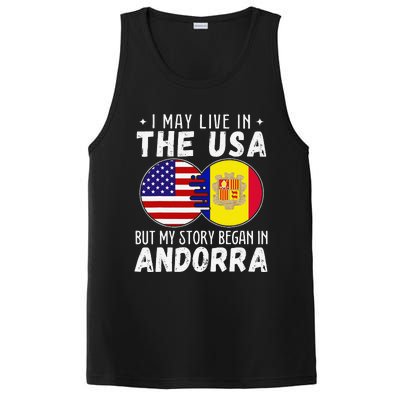 I May Live In The Usa But My Story Began In Andorra PosiCharge Competitor Tank